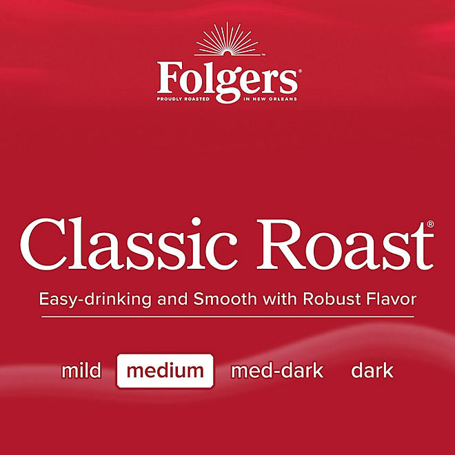 Folgers Classic Roast gemahlener Kaffee, 43 oz