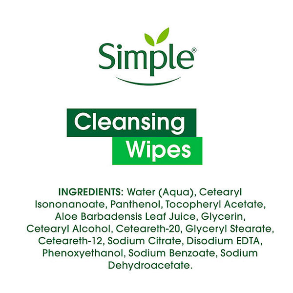 Simple Cleansing Facial Wipes Pack, 4 ea