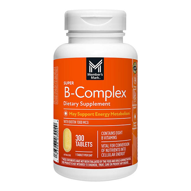 Member's Mark Super B-complex Dietary Supplement, 300 ea