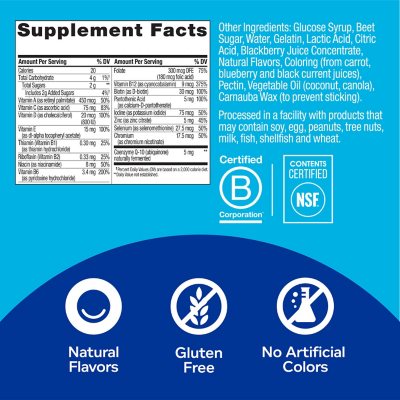 OLLY Men's Multivitamin Gummy Kaugummis Blackberry Flavor 200 Stk.