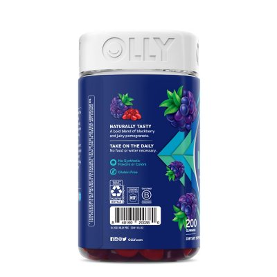 OLLY Men's Multivitamin Gummy Kaugummis Blackberry Flavor 200 Stk.