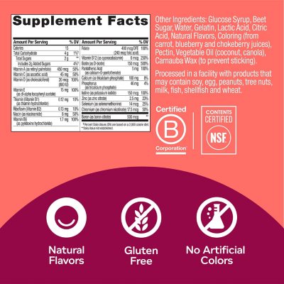 OLLY Women's Multi Vitamin Gummies mit Biotin, Blissful Berry, 200 Stk.