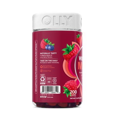 OLLY Women's Multi Vitamin Gummies mit Biotin, Blissful Berry, 200 Stk.