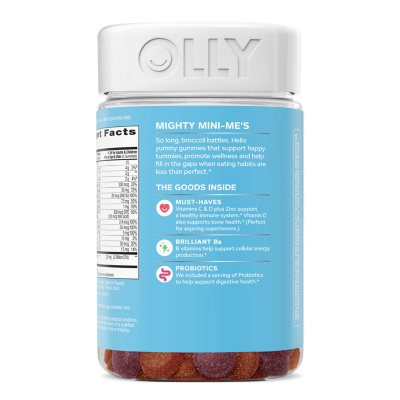 OLLY Kids Multi + Probiotic Vitamin-Fruchtgummis Yum Berry Punch, 160 Stk.