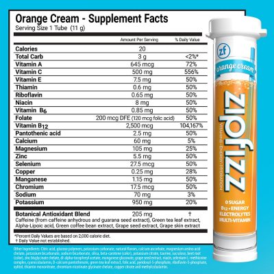 Zipfizz Energy Drink Mix Orange Cream, 20 Stk.