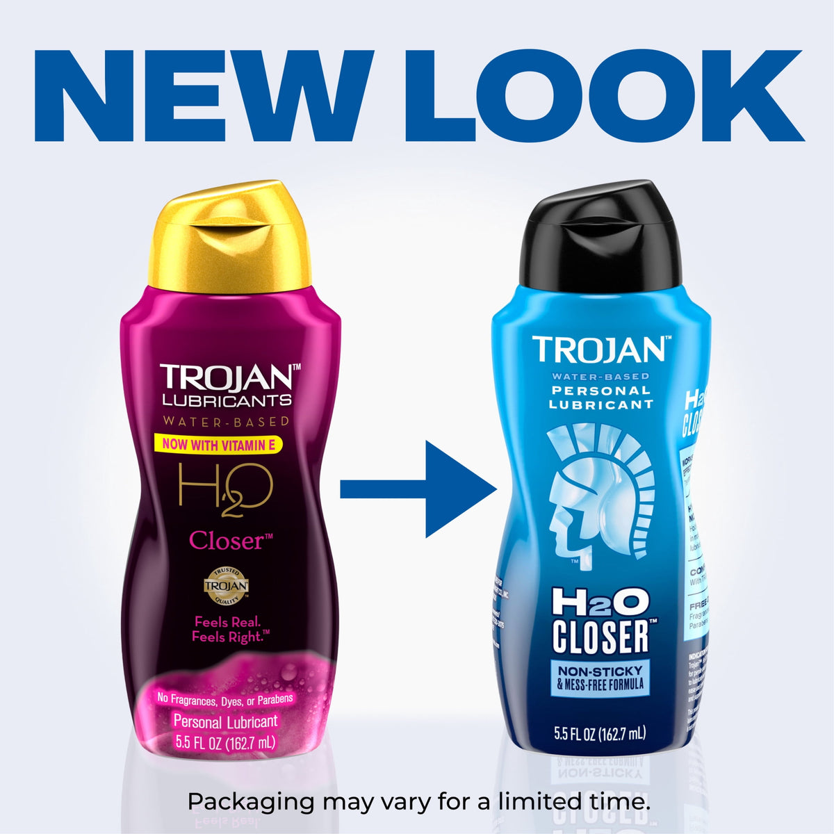 Trojan Lubricant H2O Closer Water Based Lubricant, Personal Lubricant, 5.5 fl oz Bottle