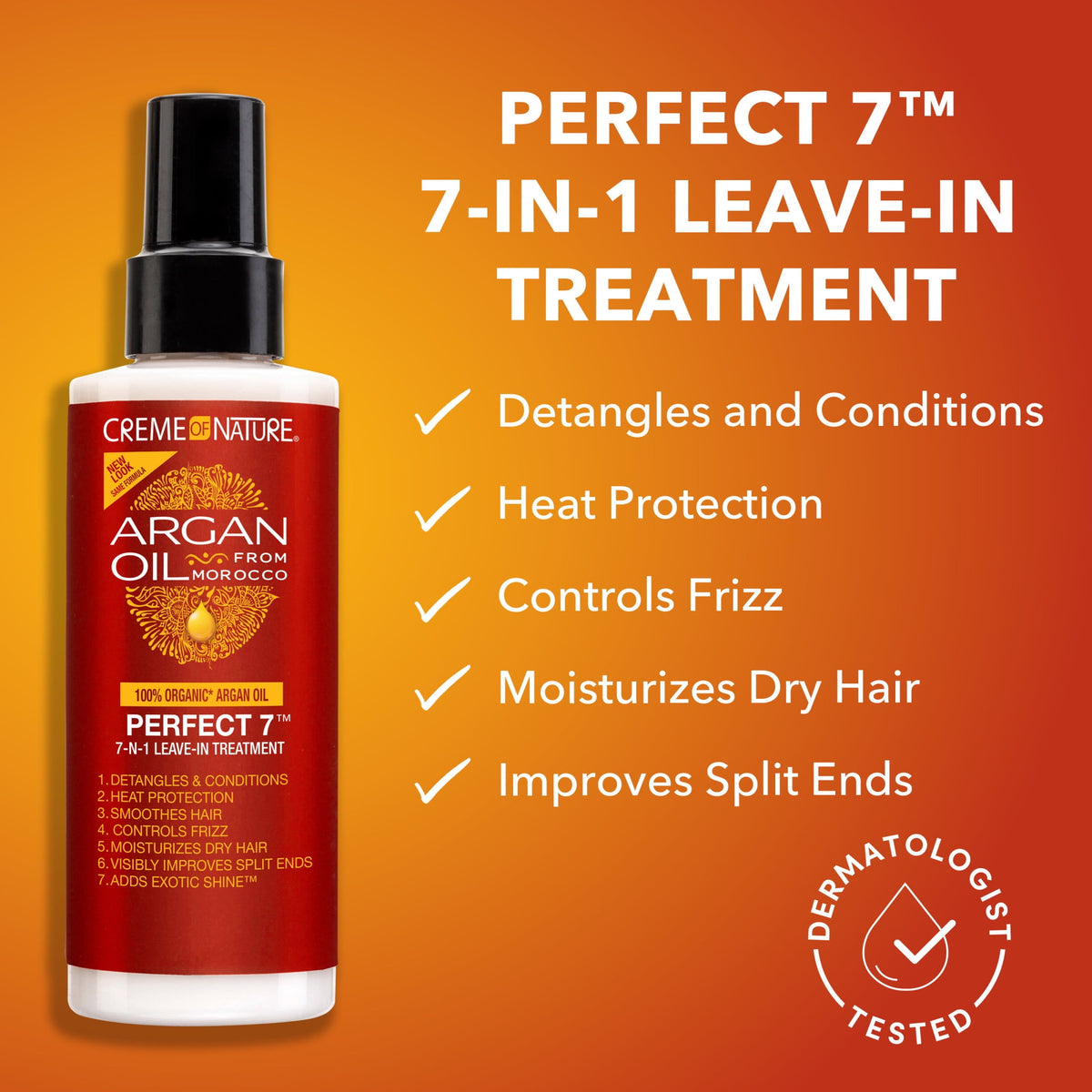 Creme of Nature Perfect 7™ Argan Oil 7-N-1 Leave-In Hair Treatment, 5.1 fl oz