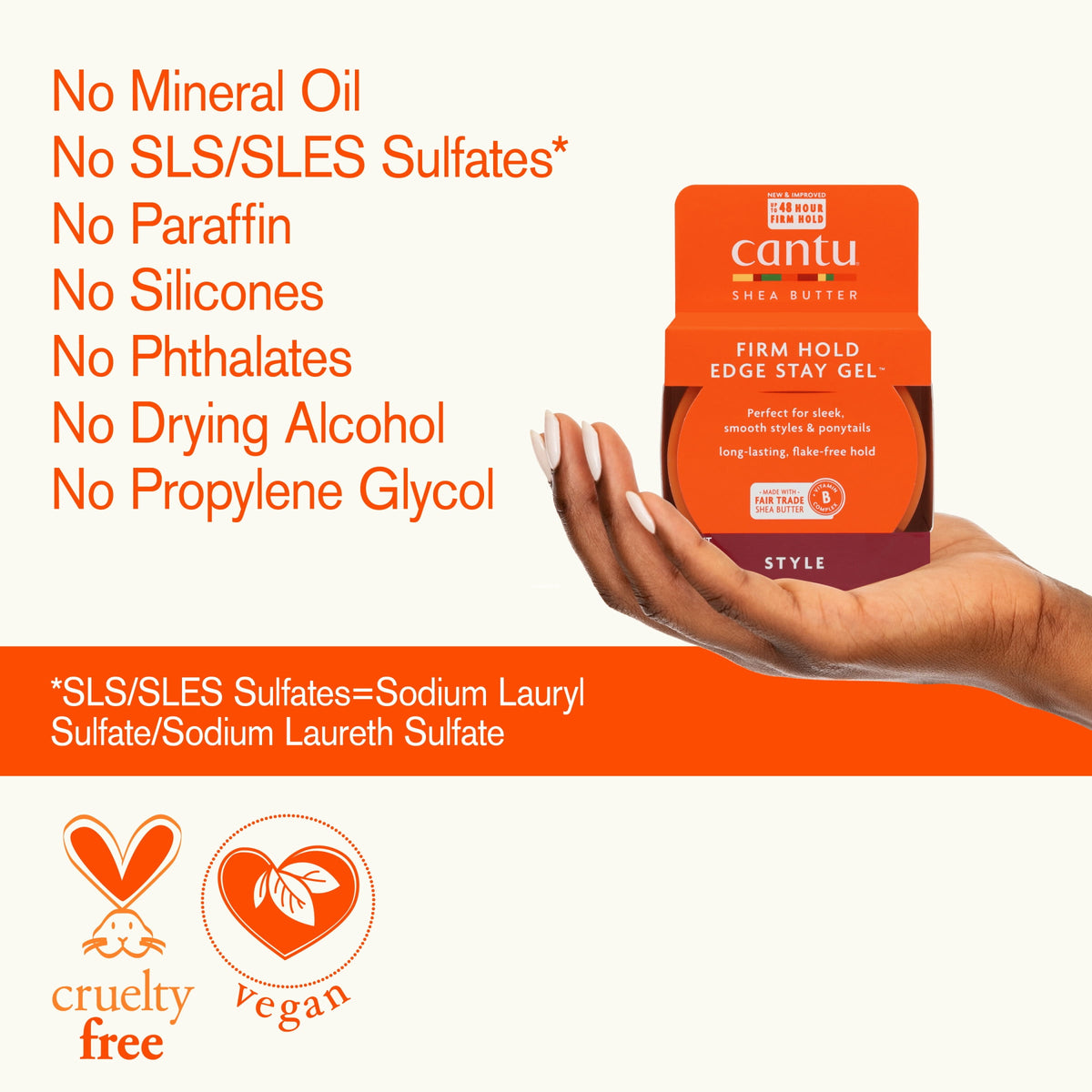 Cantu Extra Hold Edge Stay Gel, 2.25 oz