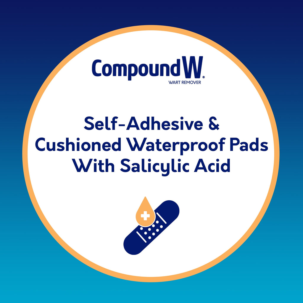Compound W Maximum Strength One Step Plantar Wart Remover Foot Pads, Salicylic Acid, 20 Count