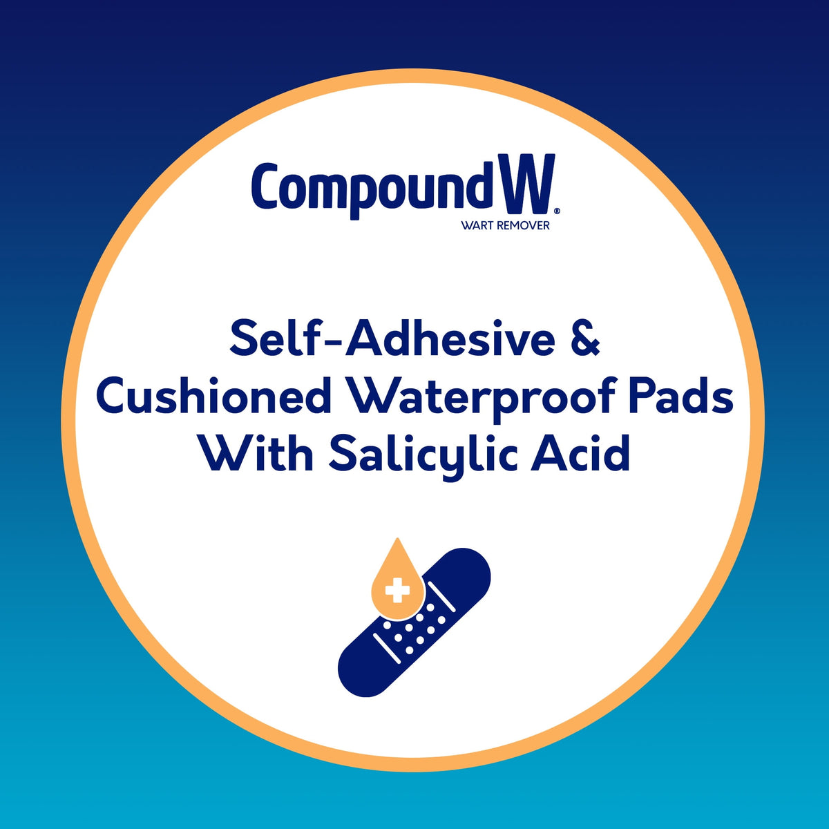 Compound W Maximum Strength One Step Plantar Wart Remover Foot Pads, Salicylic Acid, 20 Count
