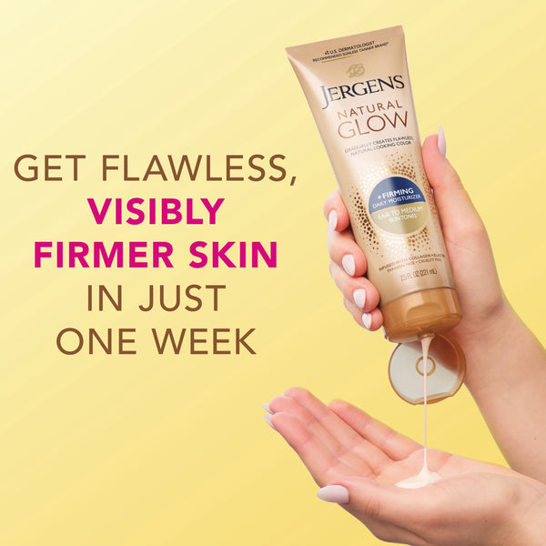 Jergens Natural Glow Firming Self Tanner Daily Moisturizer, Fair to Medium, 7.5 Fl Oz