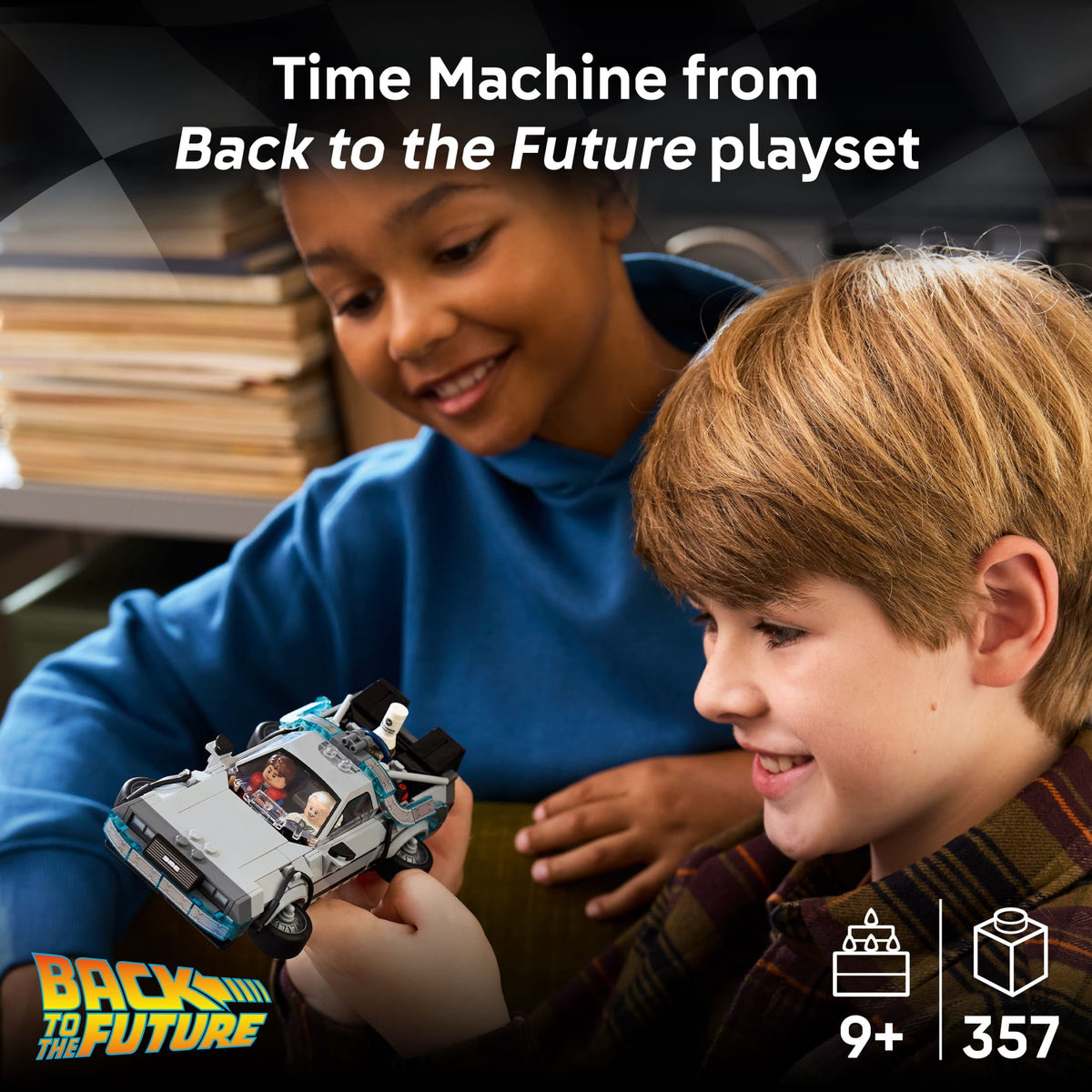 LEGO Speed Champions Back to the Future Time Machine Building Toy Set 77256, Ages 9+