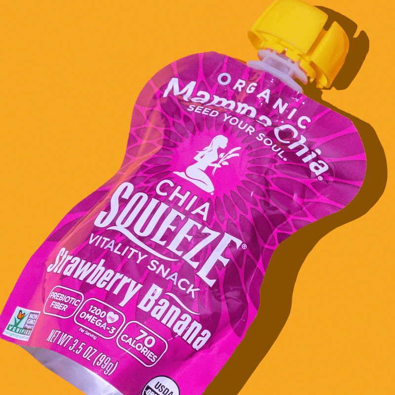 Mamma Chia Squeeze Vitality Snack, Strawberry Banana, 3.5 Oz
