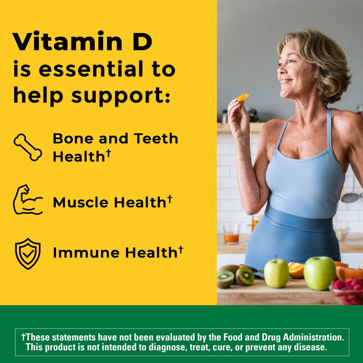 Nature Made Extra Strength Vitamin D3 5000 IU (125 mcg) Softgels, Dietary Supplement, 100 Count