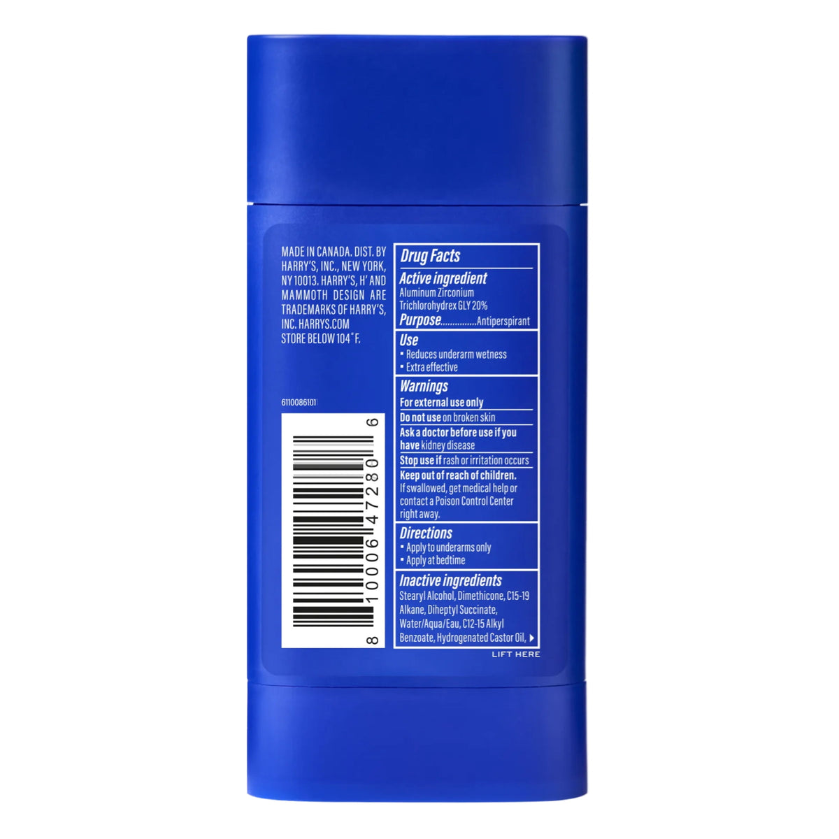 Harry's Extra-Strength Antiperspirant Deodorant for Men, Sweat and Odor Protection, Redwood, 2.5 oz