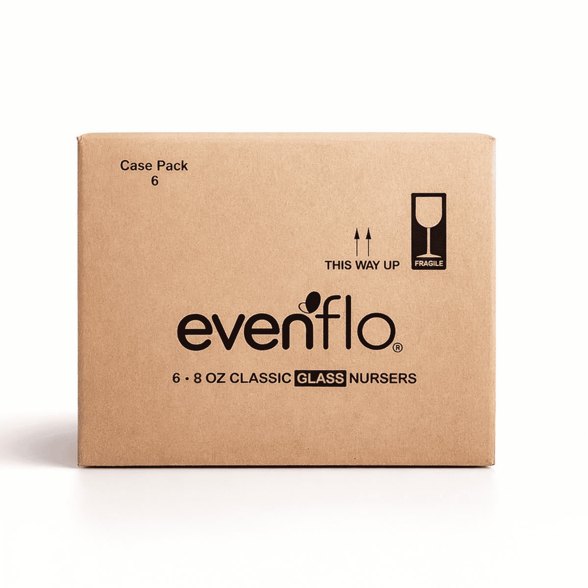 Evenflo Feeding Classic Glass Twist Bottles, 6 Pack of 8 Ounce Each, Clear