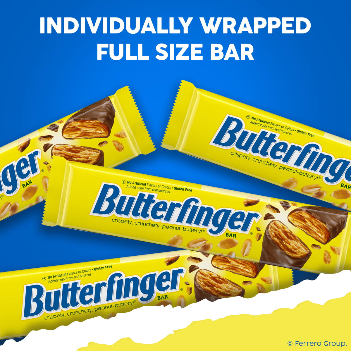 Butterfinger Full Size Candy Bar, Crispety Crunchety Peanut-Buttery On-The-Go Sweet Treat, 1.9 oz