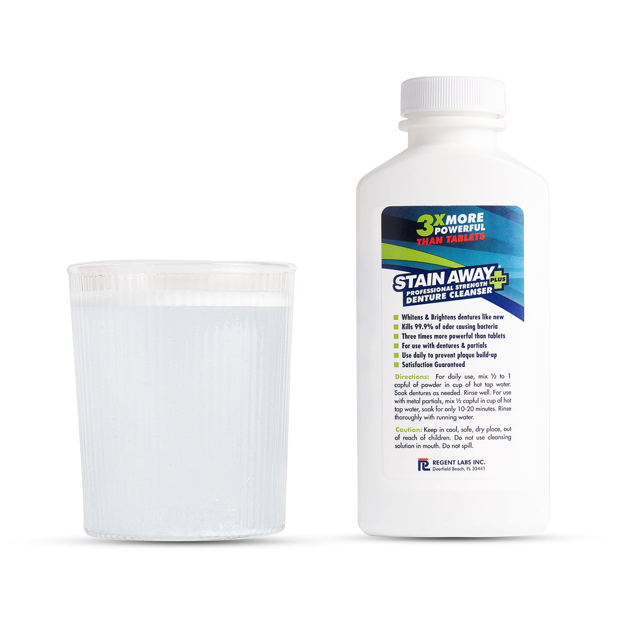 Stain Away Plus Professional Strength Denture Cleanser, 8.10 oz, Enough for 80 Cleanings