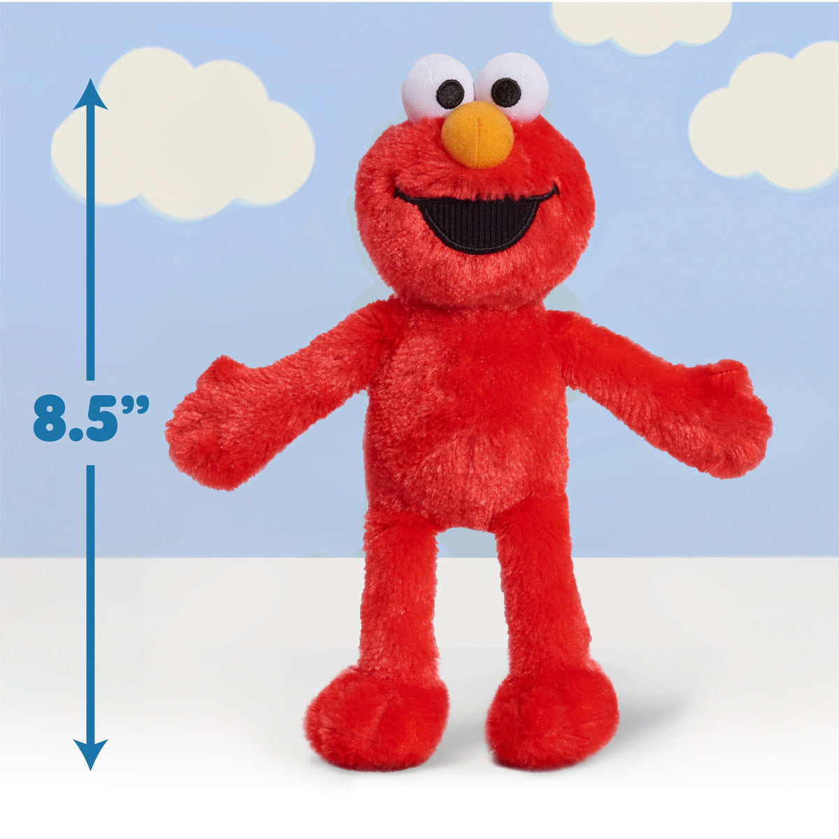 Sesame Street Friends 8-inch Elmo Sustainable Plush Stuffed Animal, Kids Toys for Ages 18 month