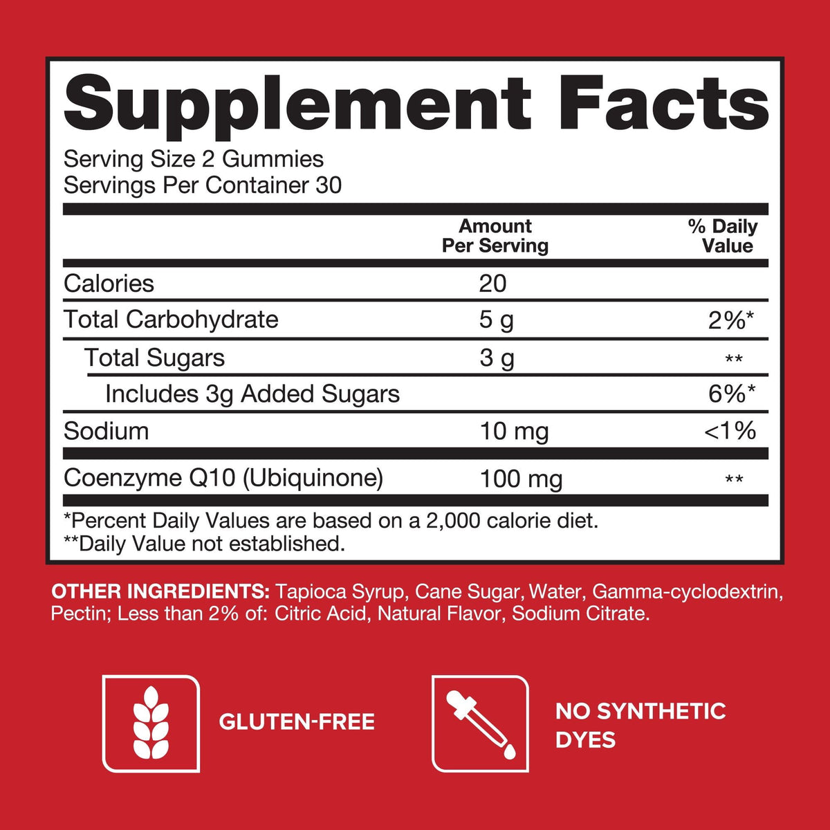 Qunol CoQ10 Gummies, 100mg,  Ultra-High Absorption, Heart Health Supplement, 60 Count