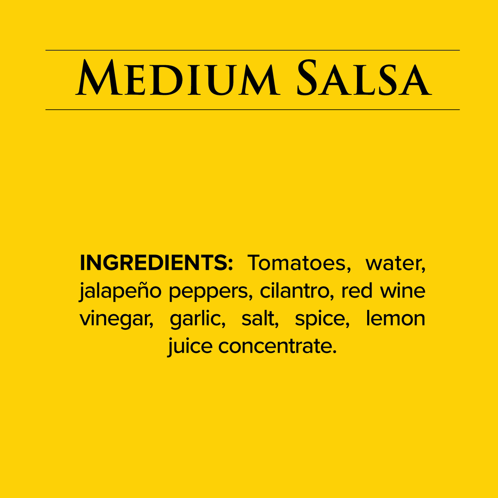 Mateo's Gourmet All Natural Salsa, Medium Heat, 16oz Glass Jar
