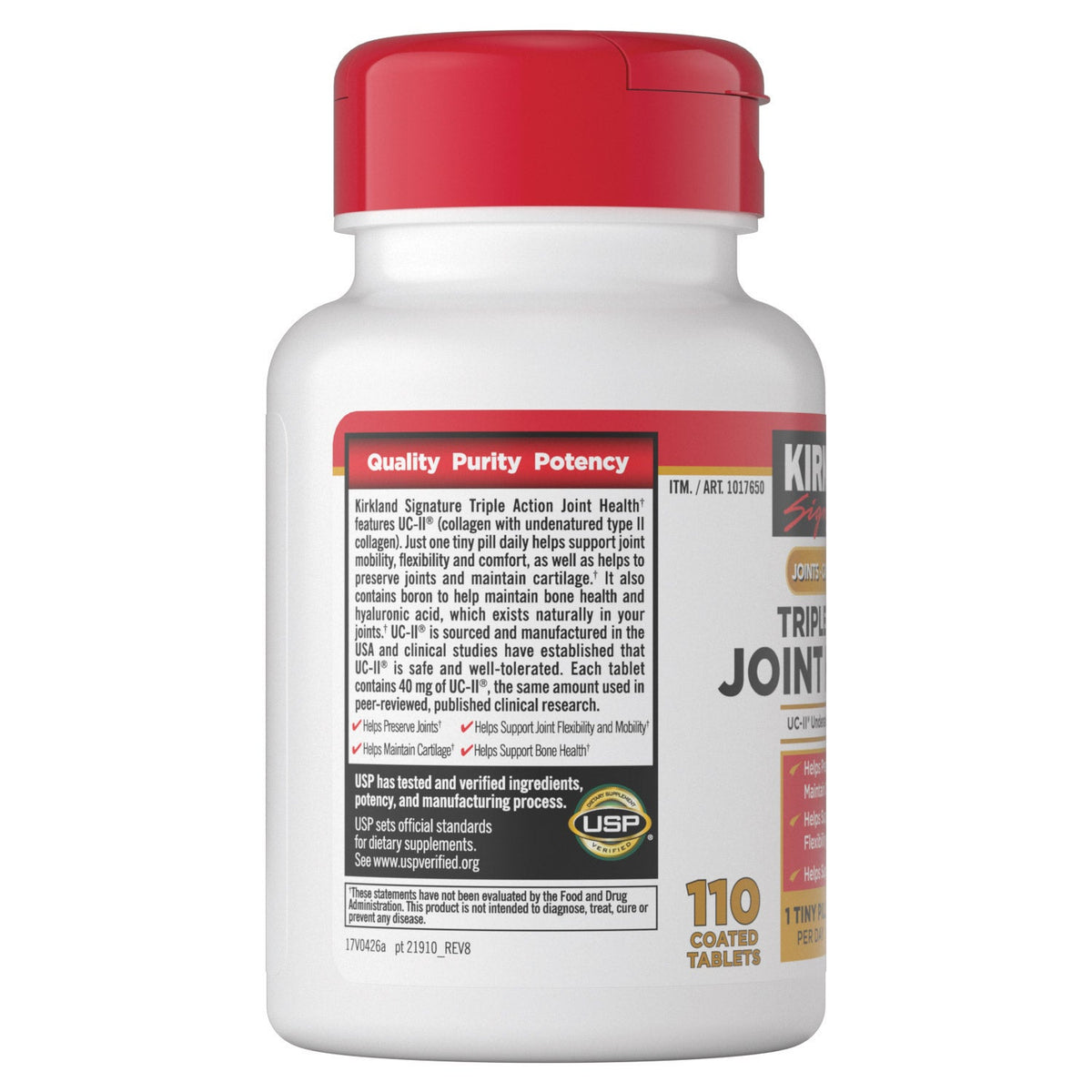Kirkland Signature Triple Action Gelenktabletten, überzogen, 110 Stk.