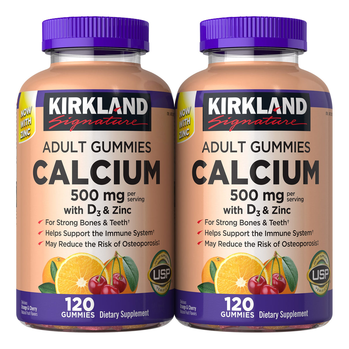 Kirkland Signature Calcium mit D3 Gummis für Erwachsene, 240 Stk.