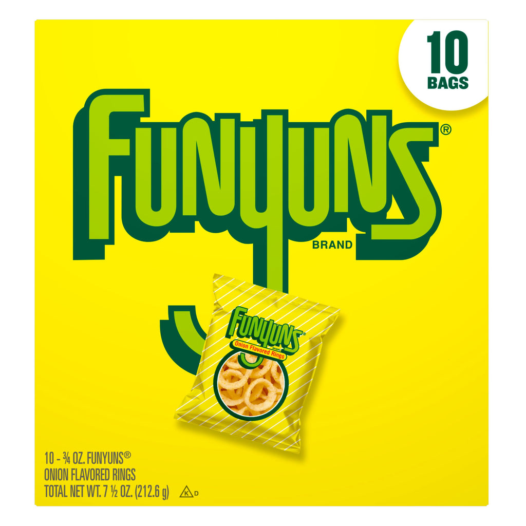 Funyuns Onion Ring Flavored Snack Chips, 10 Count Multipack
