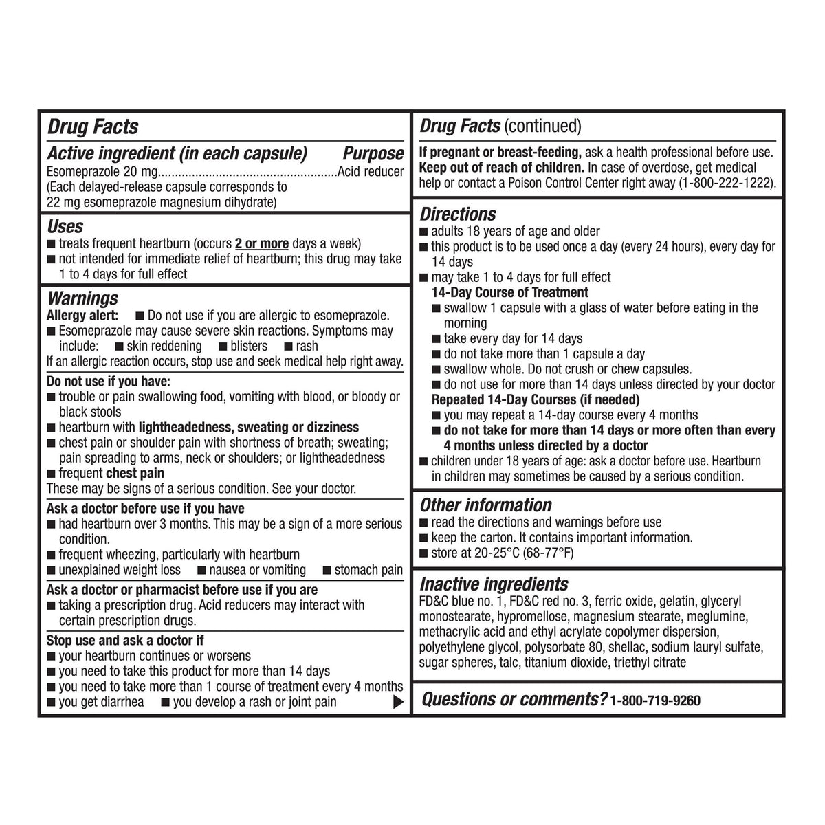 Kirkland Signature Esomeprazol Magnesium 20 mg, magensaftresistente Kapseln, 42 Stk.