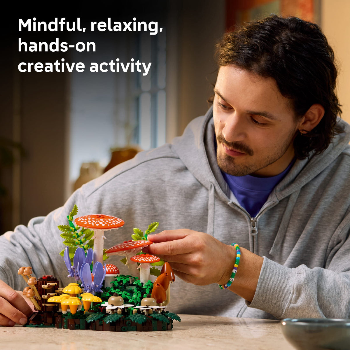 LEGO Botanicals Woodland Mushrooms Building Set for Adults 11505, Ages 18+