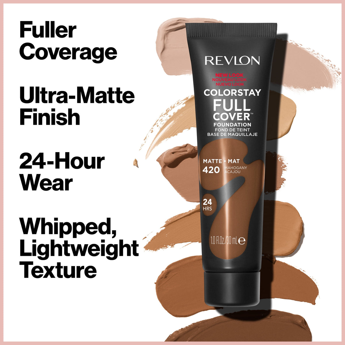 Revlon ColorStay Full Coverage Cream Foundation Makeup, Matte Finish, 330 Natural Tan, 1 fl oz