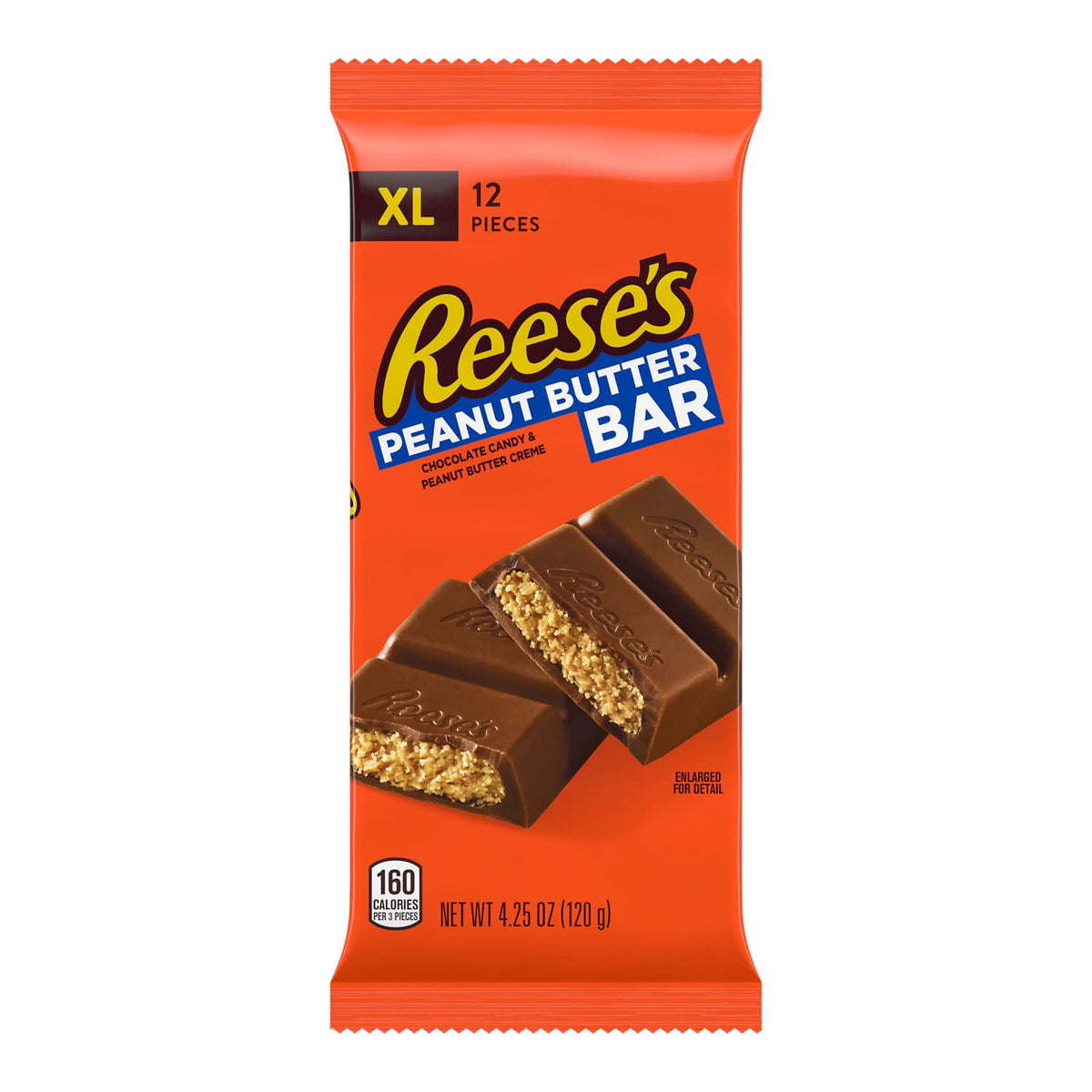 Reese's Chocolate Peanut Butter Creme XL Candy, Bar 4.25 oz