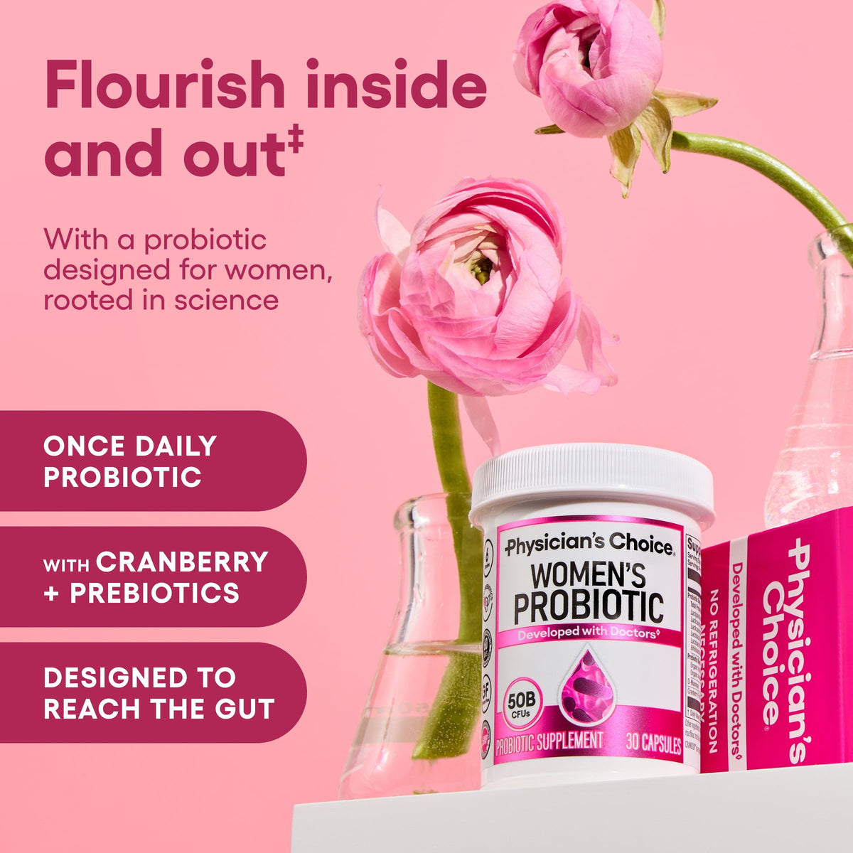 Physicians Choice Women's Probiotic 50 Billion CFU Capsules, 30 Count