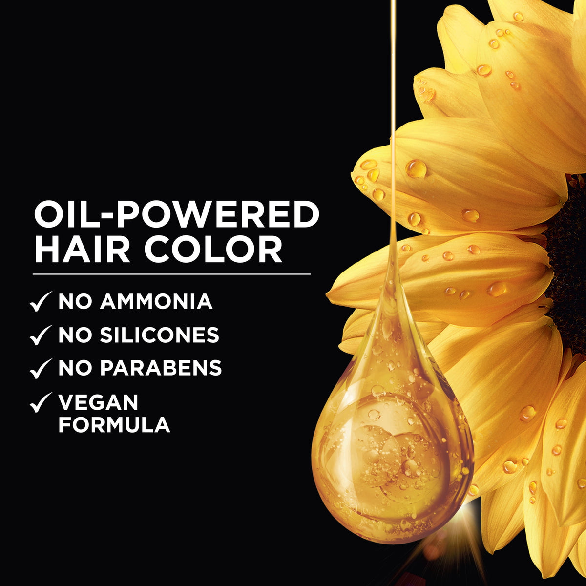 Garnier Olia Oil Powered Permanent Hair Color, 3.11 Darkest Platinum Brown