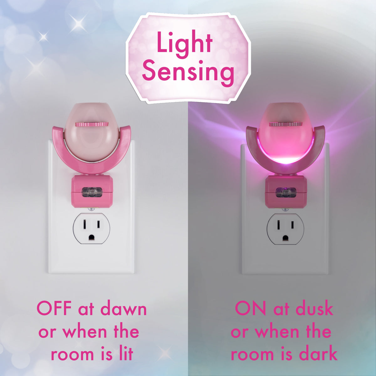 Projectables Disney Princesses 6-Image Plug-in LED Night Light, Light Sensing, 11738