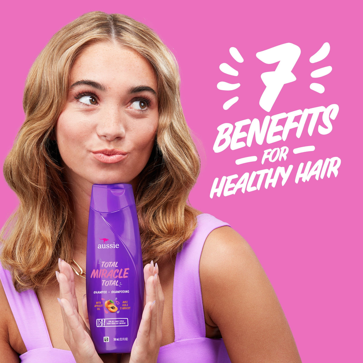 Aussie Total Miracle Shampoo for All Hair Types 12.1 fl oz