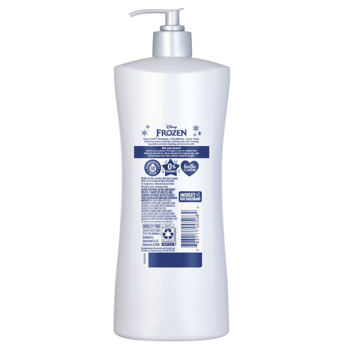 Suave Kids Frozen 3-in-1 Shampoo, Conditioner, Body Wash, Enchanted Berry Scent,  28 FL OZ Pump