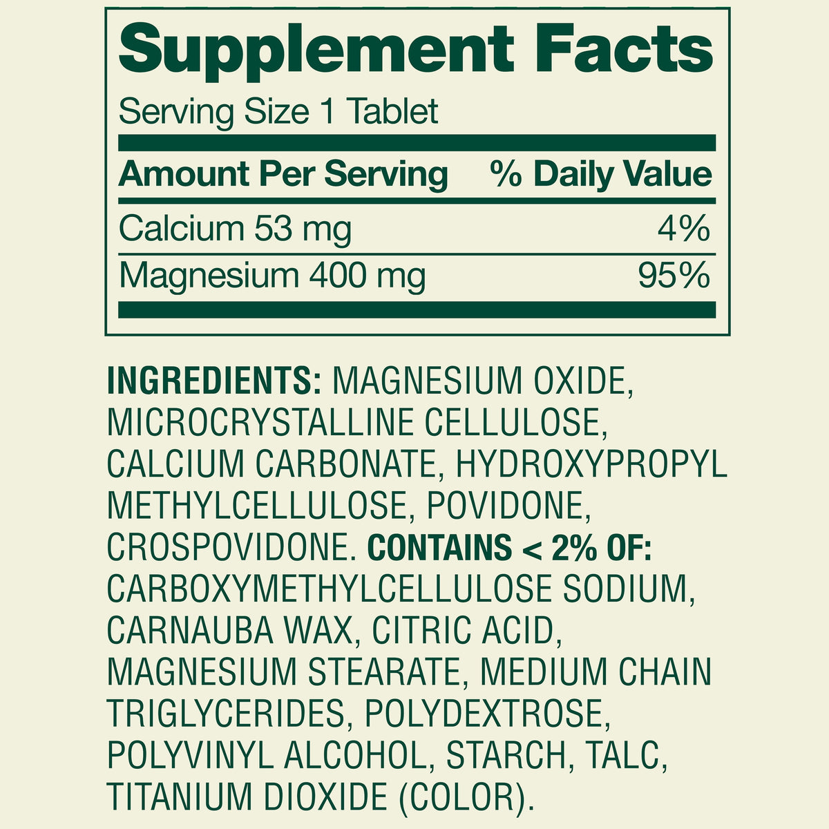 Spring Valley Magnesium Dietary Supplement Tablets for Bone and Muscle Health, 400 mg, 250 Count