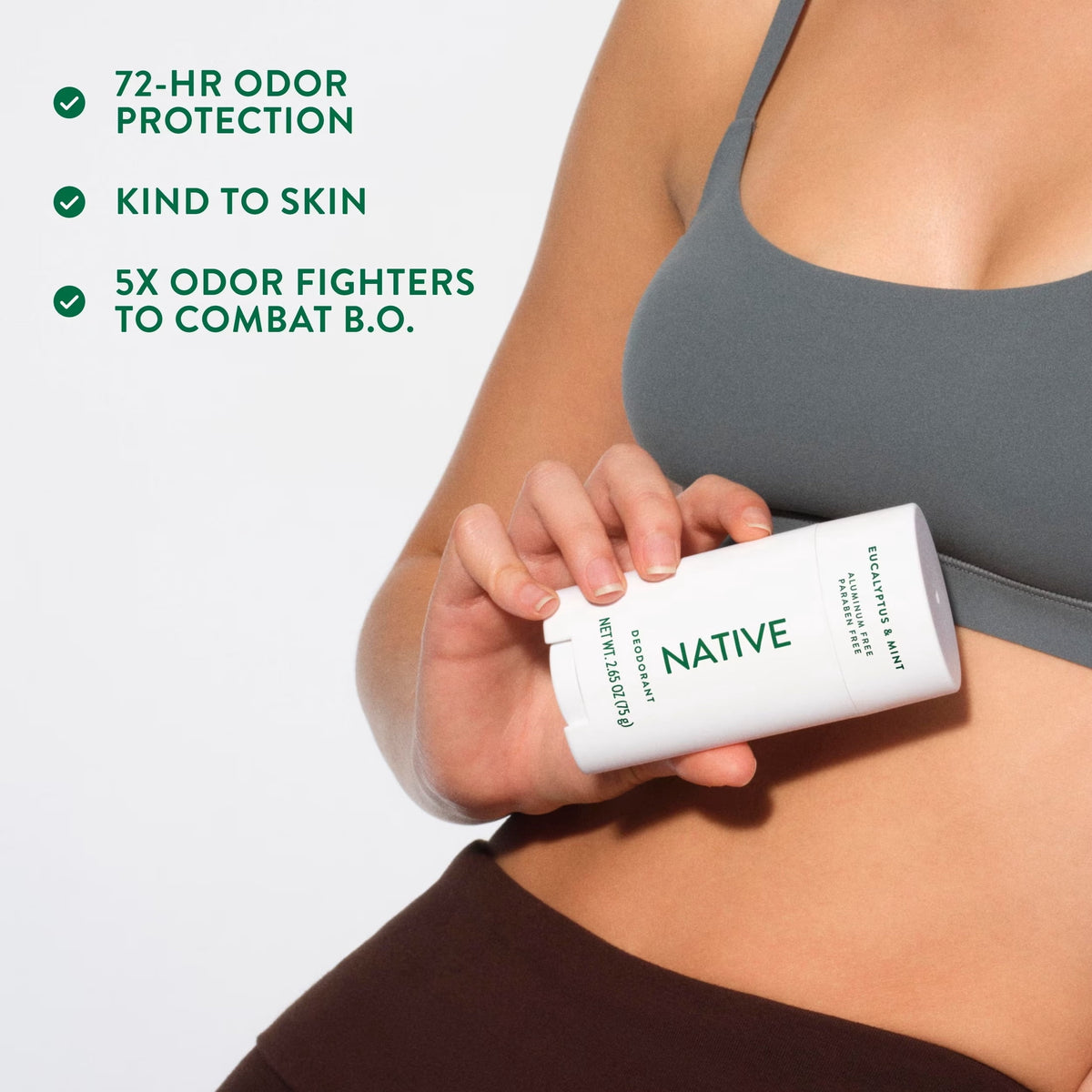 Native Deodorant for Women & Men, Aluminum Free, Eucalyptus & Mint, 2.65 oz