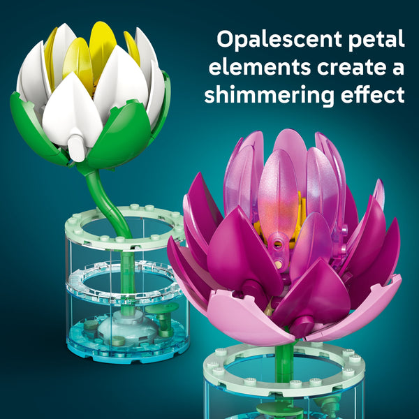LEGO Botanicals Water Lilies Building Set 11511, Artificial Flower Home Decor, Ages 9+