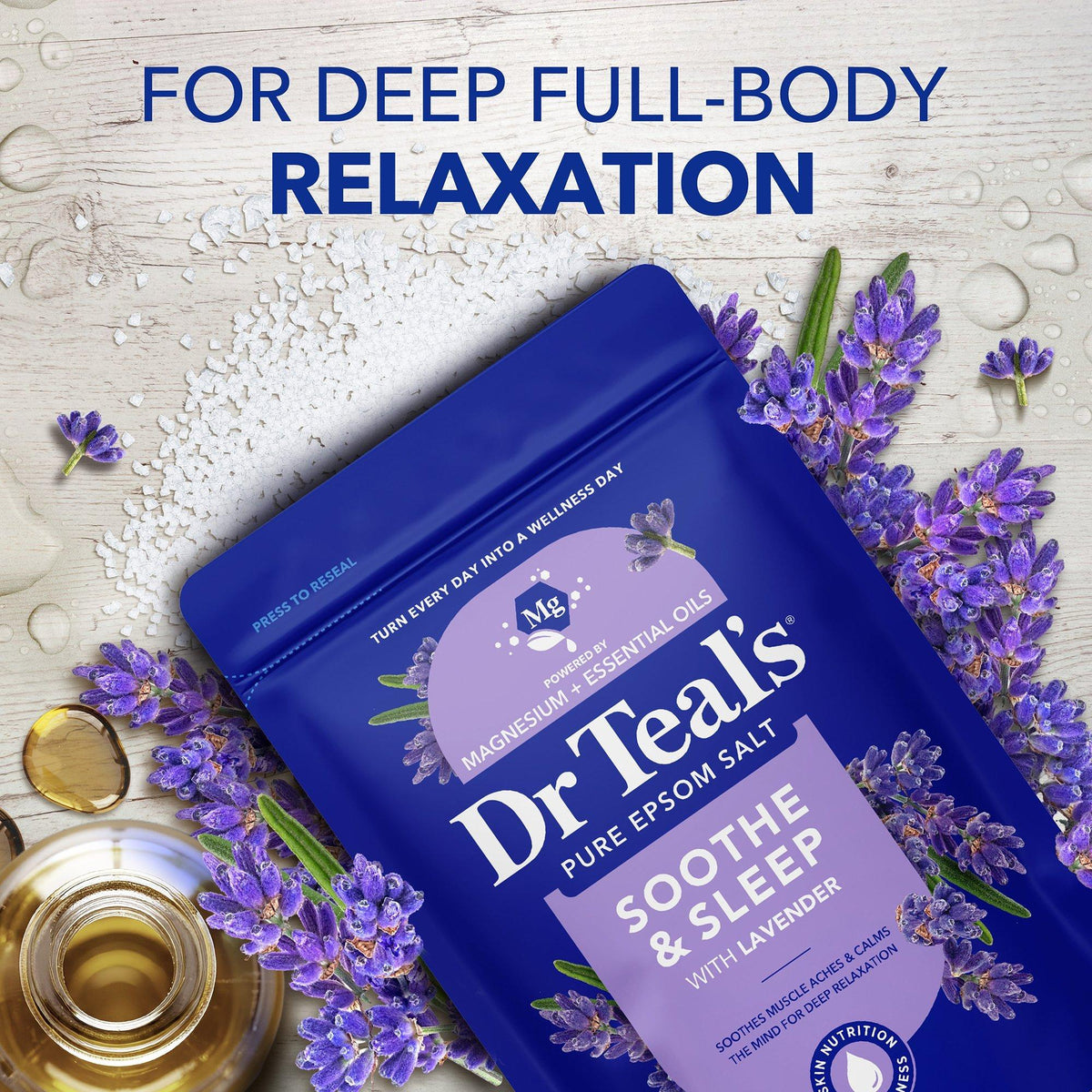 Soothe & Sleep with Lavender Pure Epsom Salt Soaking Solution