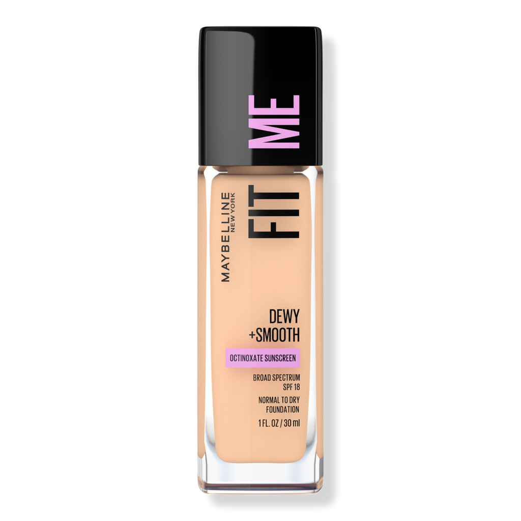 Maybelline Fit Me Dewy + Smooth Foundation, Classic Ivory, 1 oz