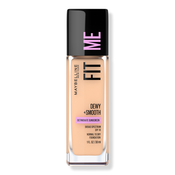 Maybelline Fit Me Dewy + Smooth Foundation, Classic Ivory, 1 oz