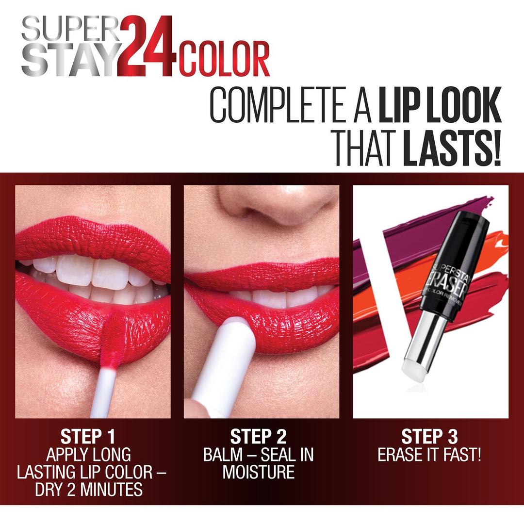 Maybelline SuperStay 24 Liquid Lipstick, Everlasting Wine, 0.14 oz