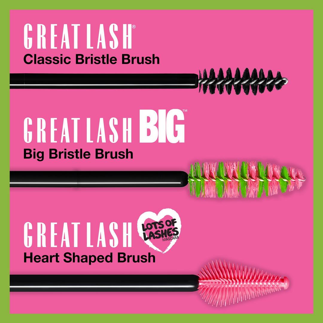Maybelline Great Lash Lots Of Lashes Mascara, Blackest Black, 0.43 oz