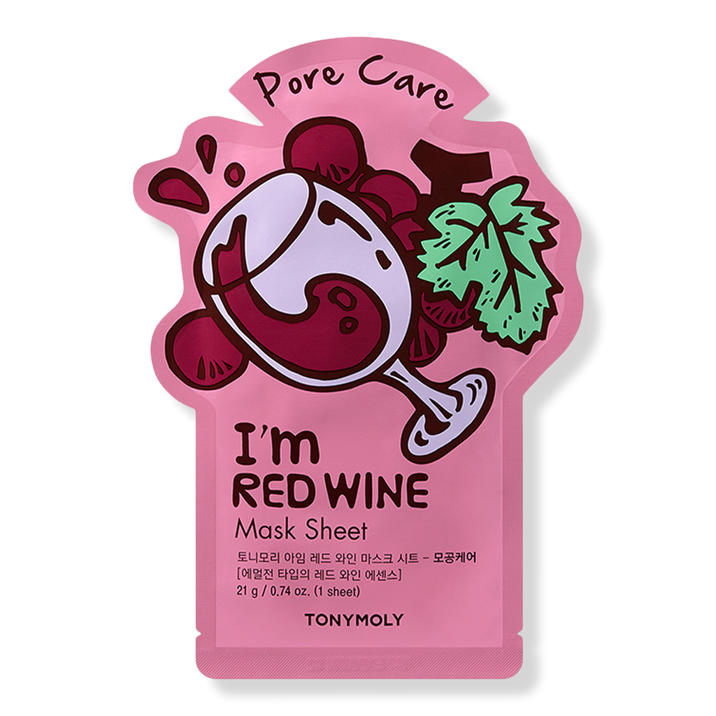 TONYMOLY I'm Real Red Wine Tuchmaske, 0.71 oz