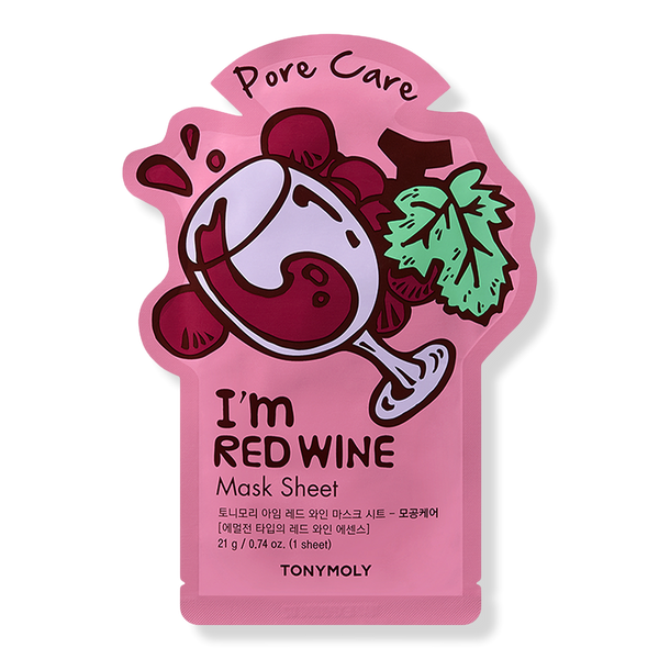 TONYMOLY I'm Real Red Wine Tuchmaske, 0.71 oz