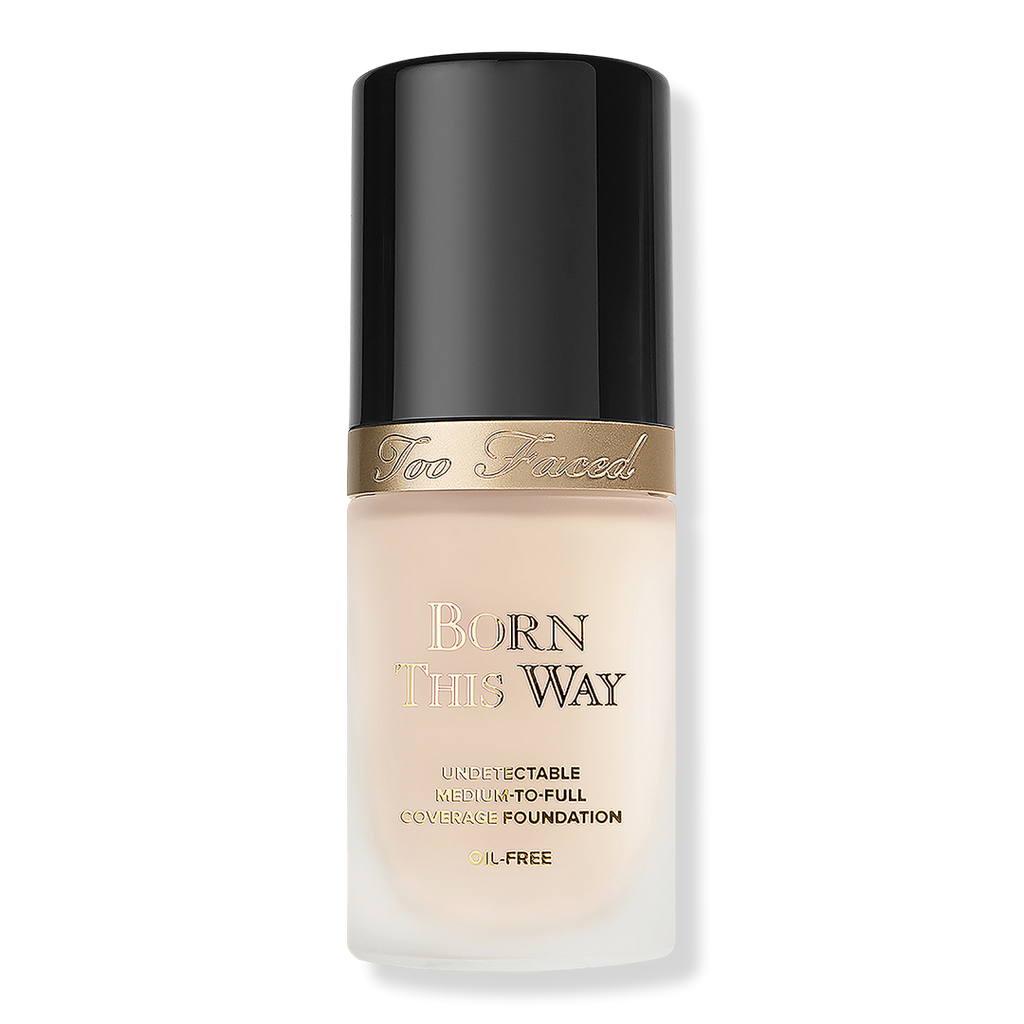 Too Faced Born This Way Undetectable Foundation mit mittlerer bis hoher Deckkraft, Snow, 1 oz