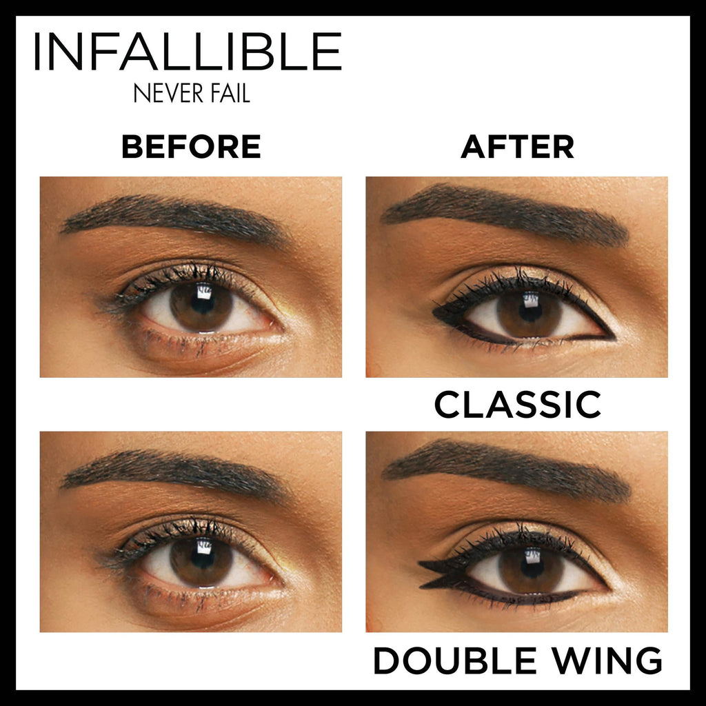 L'Oreal Paris Infallible Never Fail Eyeliner Pencil Makeup with Built-in Sharpener, Black
