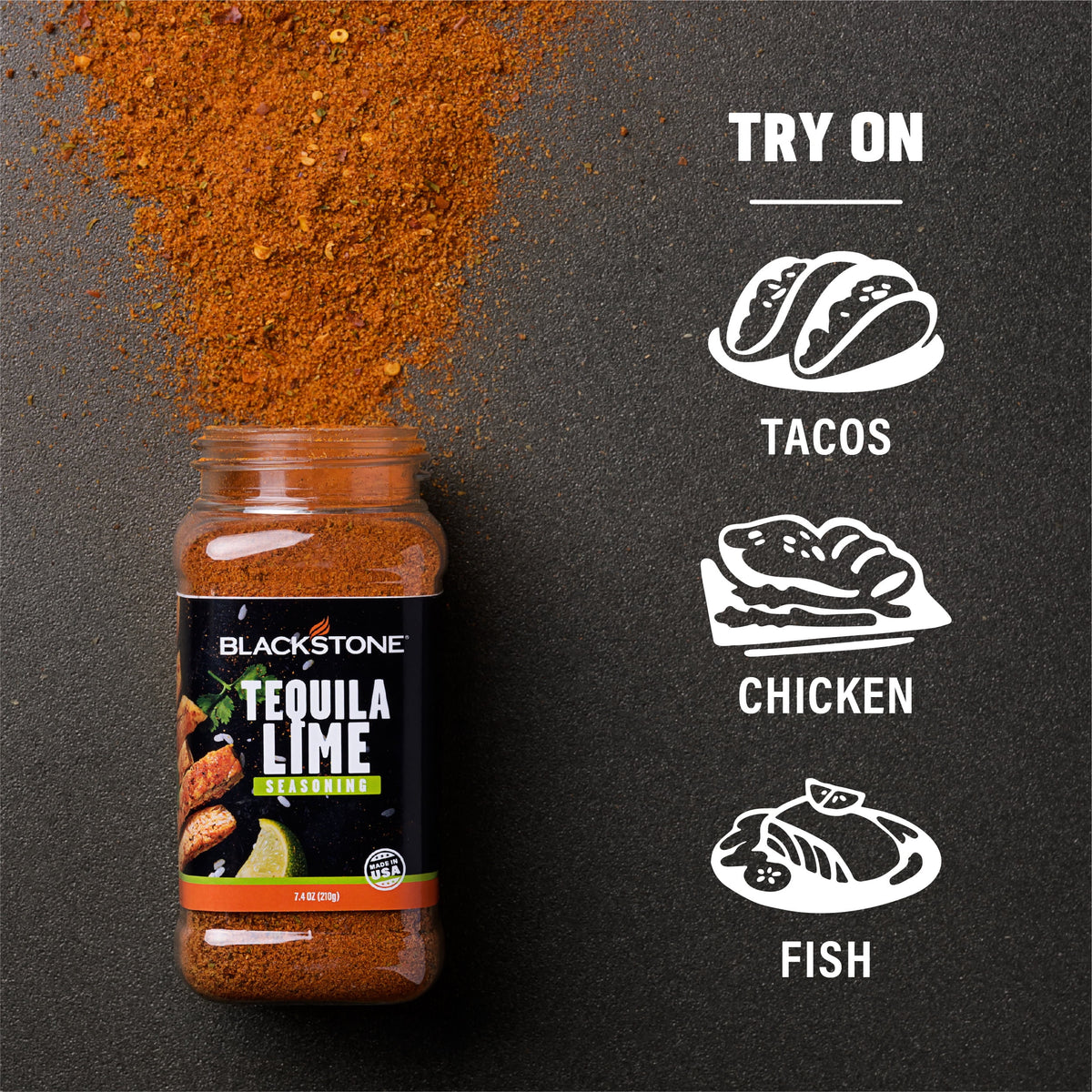 Blackstone Tequila Lime Seasoning, 7.4 oz - Gluten-Free